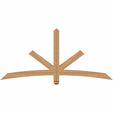 Ekena Millwork Alberta Smooth Timber Gable Bracket, Western Red Cedar, 72"W x 33"H x 3 1/2"D x 3 1/2"F, 11/12 Pitch GBW072X33X0404ALB00SWR